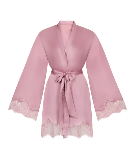 Satynowe kimono Valerie, R&oacute;żowy