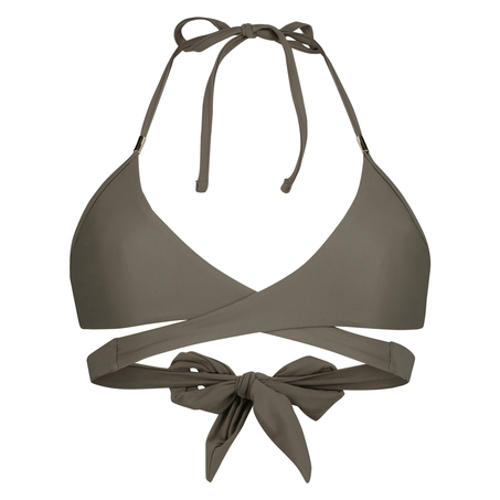Tribe triangle bikini top, Zielony