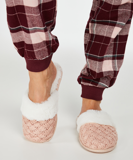 Knitted slippers, Różowy