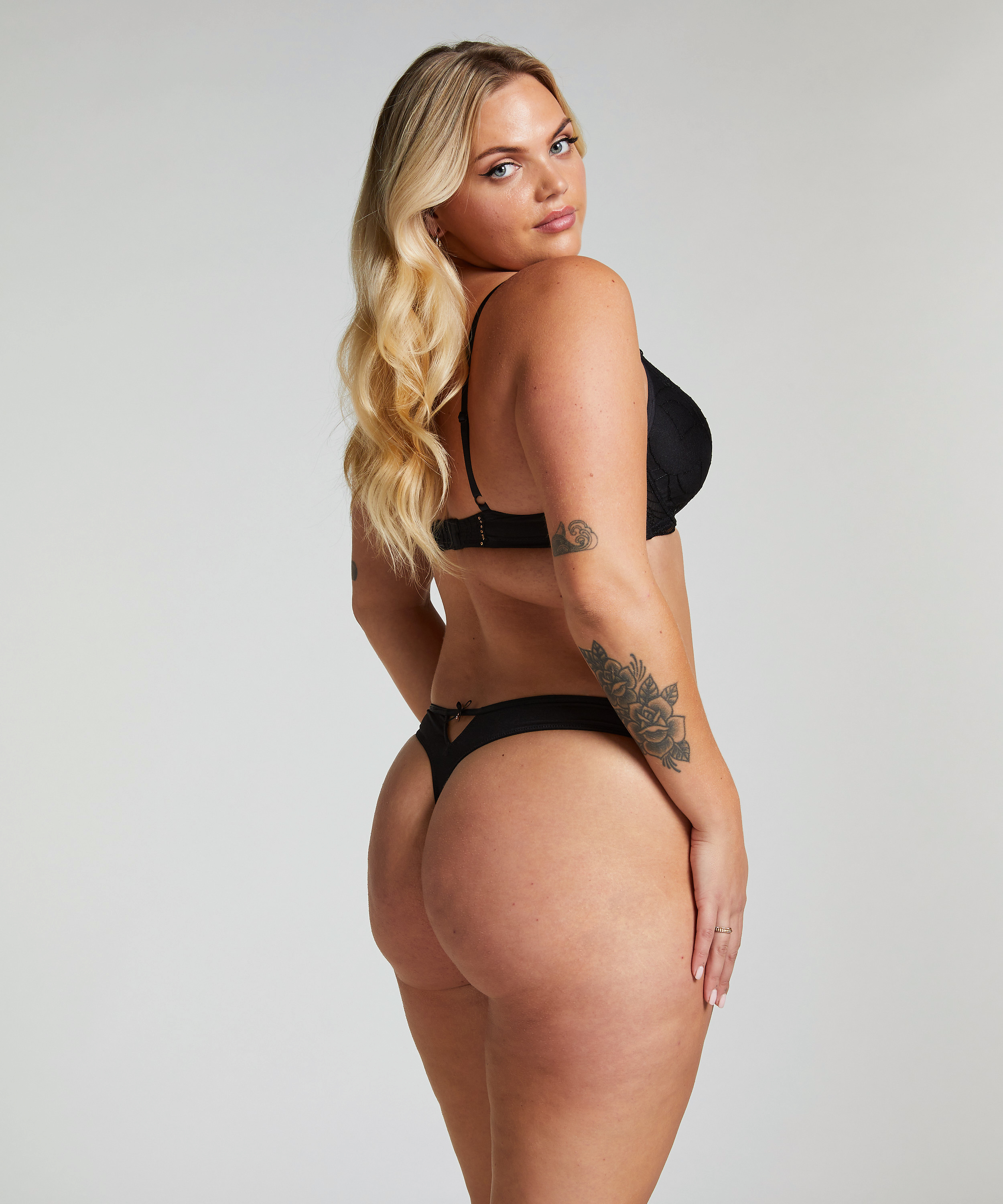 Biustonosz usztywniany z fiszbinami Ruby, Czarny, main