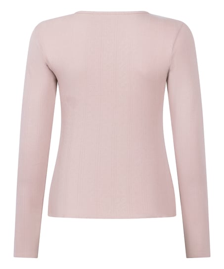 Top od piżamy Henley, R&oacute;żowy