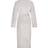 Long Fleece Bathrobe, Szary