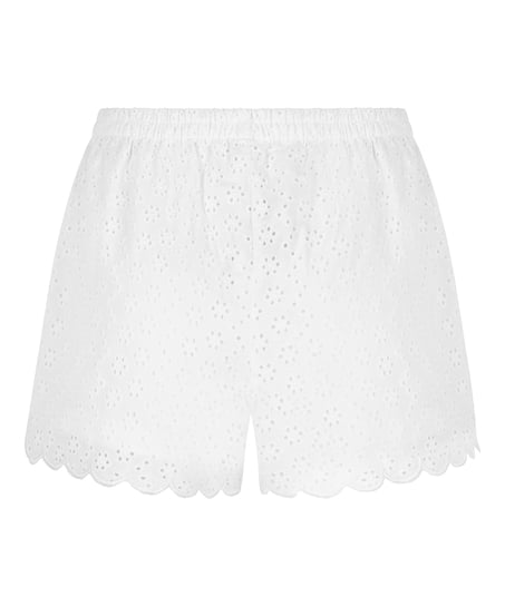 Szorty Broiderie Anglaise, Biały