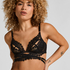 Otwarty biustonosz bralette Anna, Czarny