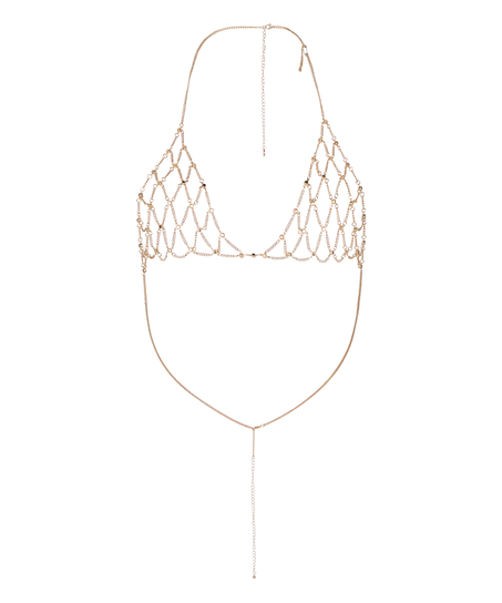 Chain Bralette Jewellery, Ż&oacute;łty