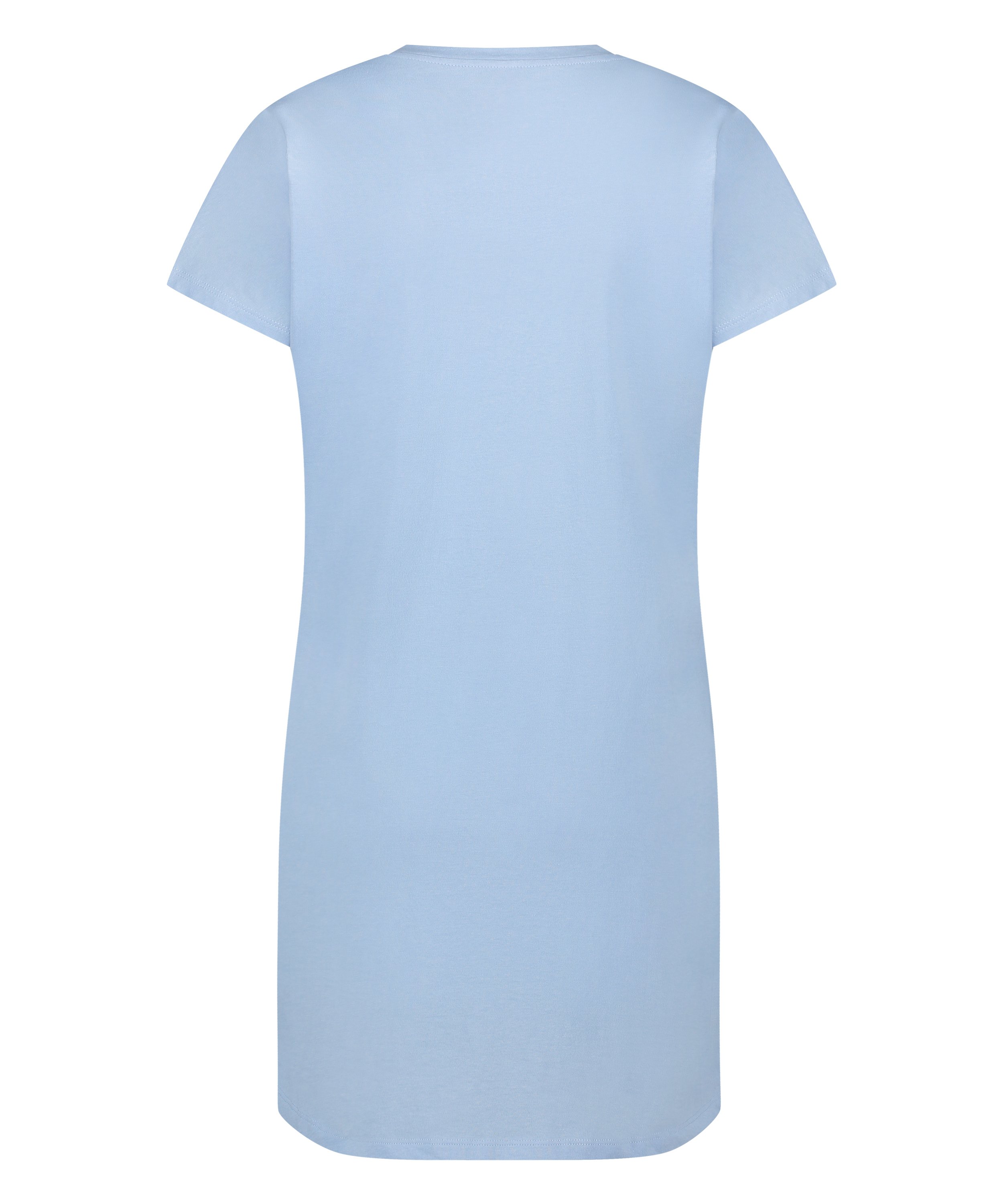 Koszula nocna z okrągłym dekoltem, Niebieski, main