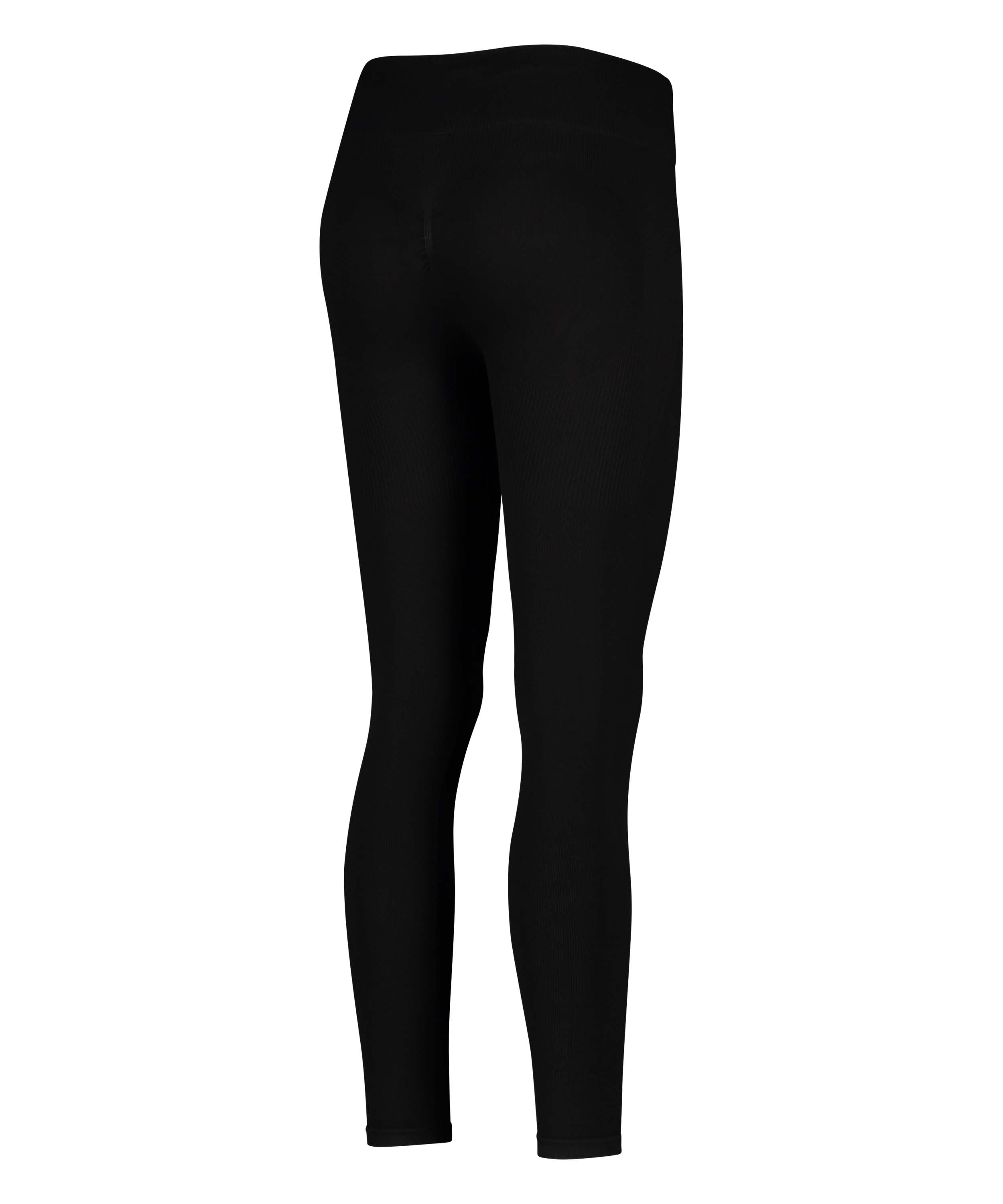 Bezszwowe legginsy sportowe z wysokim stanem HKMX, Czarny, main