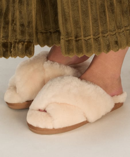 Kapcie Sheepskin, Biały