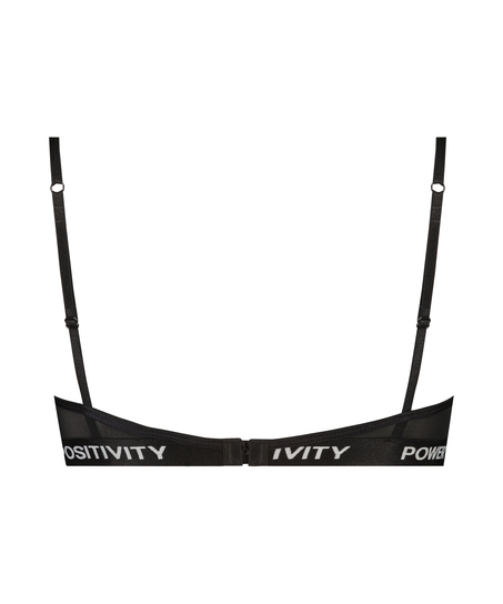 Biustonosz nieusztywniany z fiszbinami Honey, Czarny