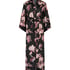 Satynowe kimono Bloom, Czarny