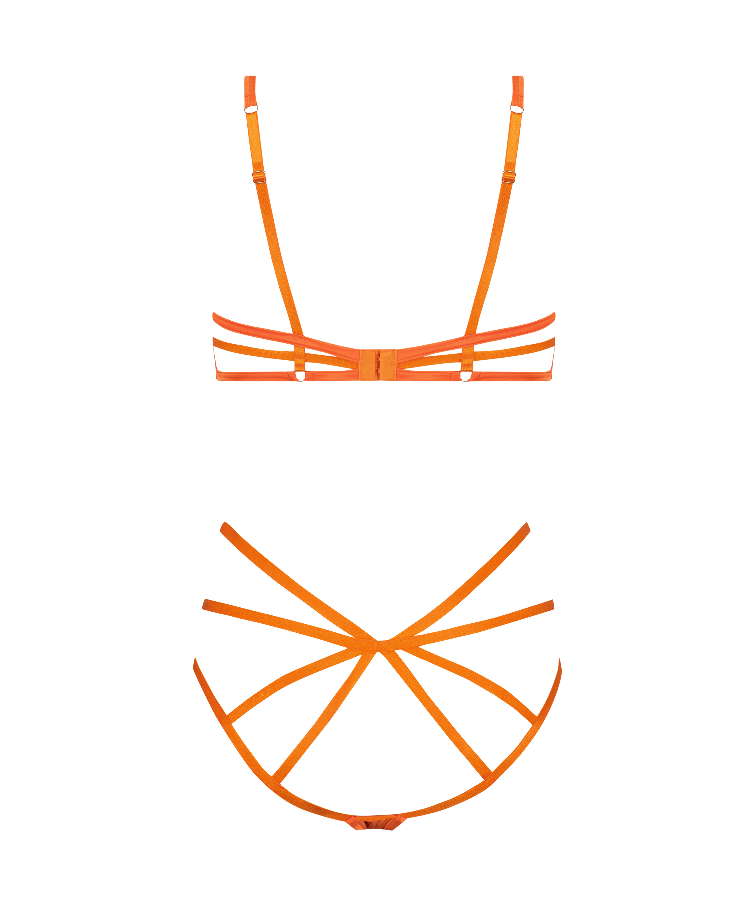 Private otwarte krocze Mitzy body, Pomarańczowy, main