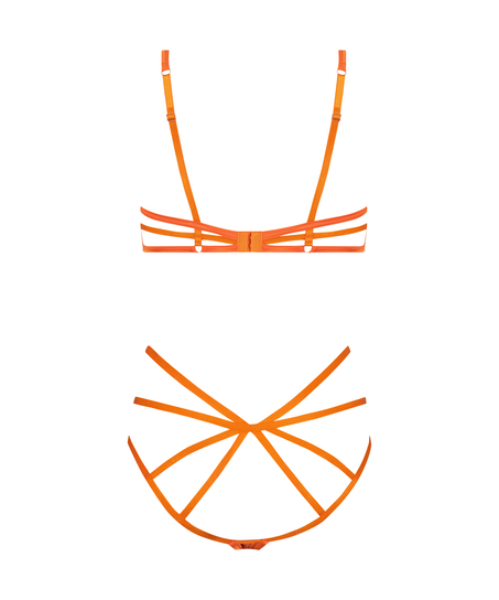 Private otwarte krocze Mitzy body, Pomarańczowy