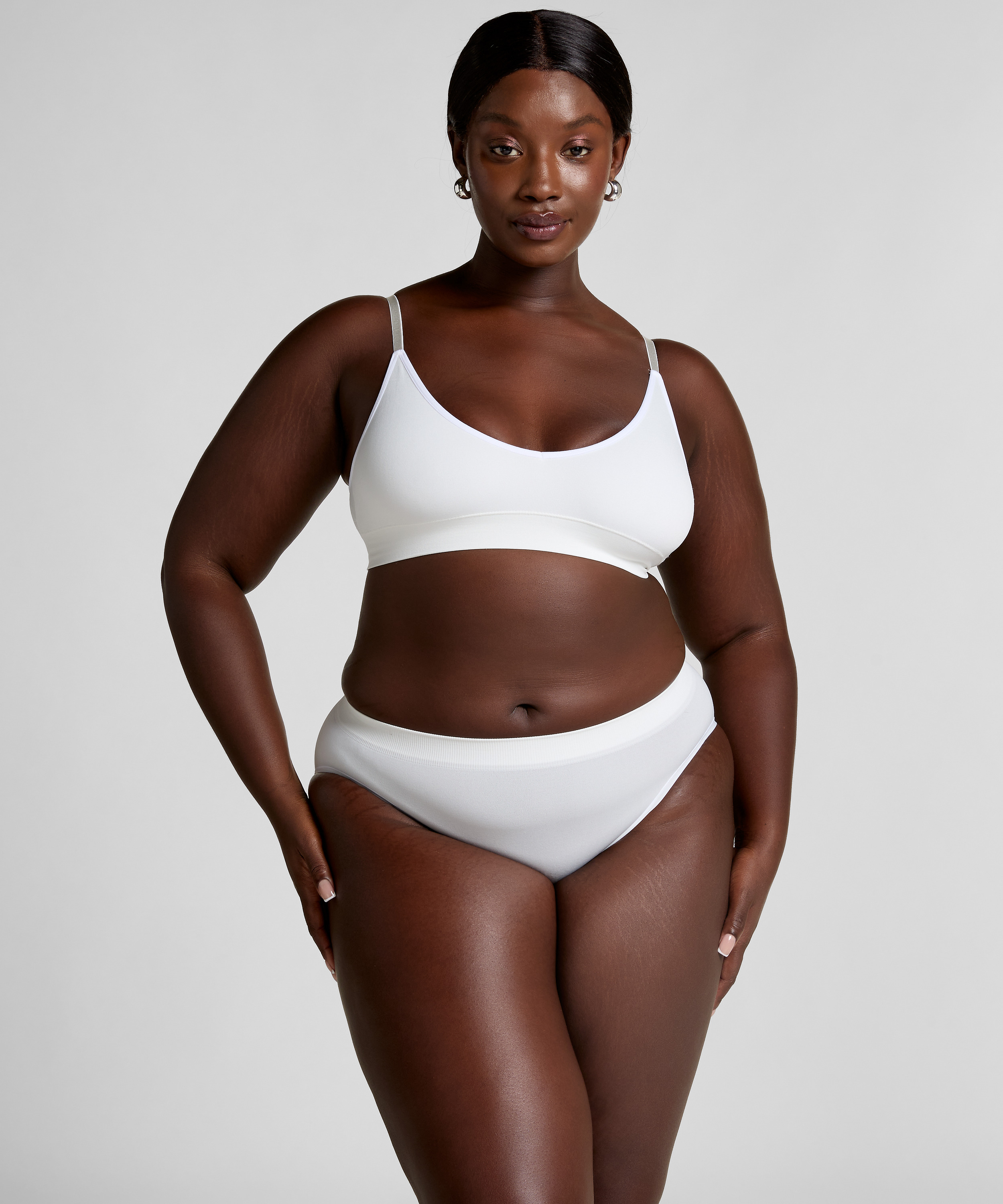 Tr&oacute;jkątny biustonosz bralette Dide, Biały, main