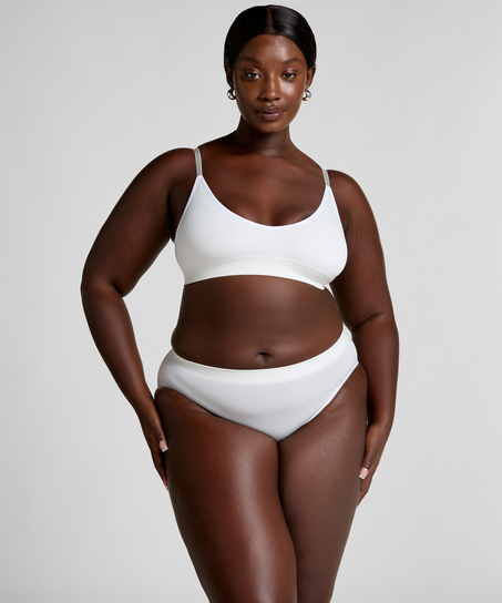 Tr&oacute;jkątny biustonosz bralette Dide, Biały