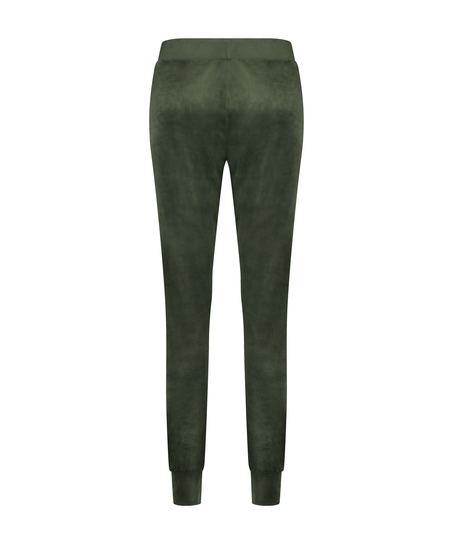 Petite Joggery welurowe, Zielony