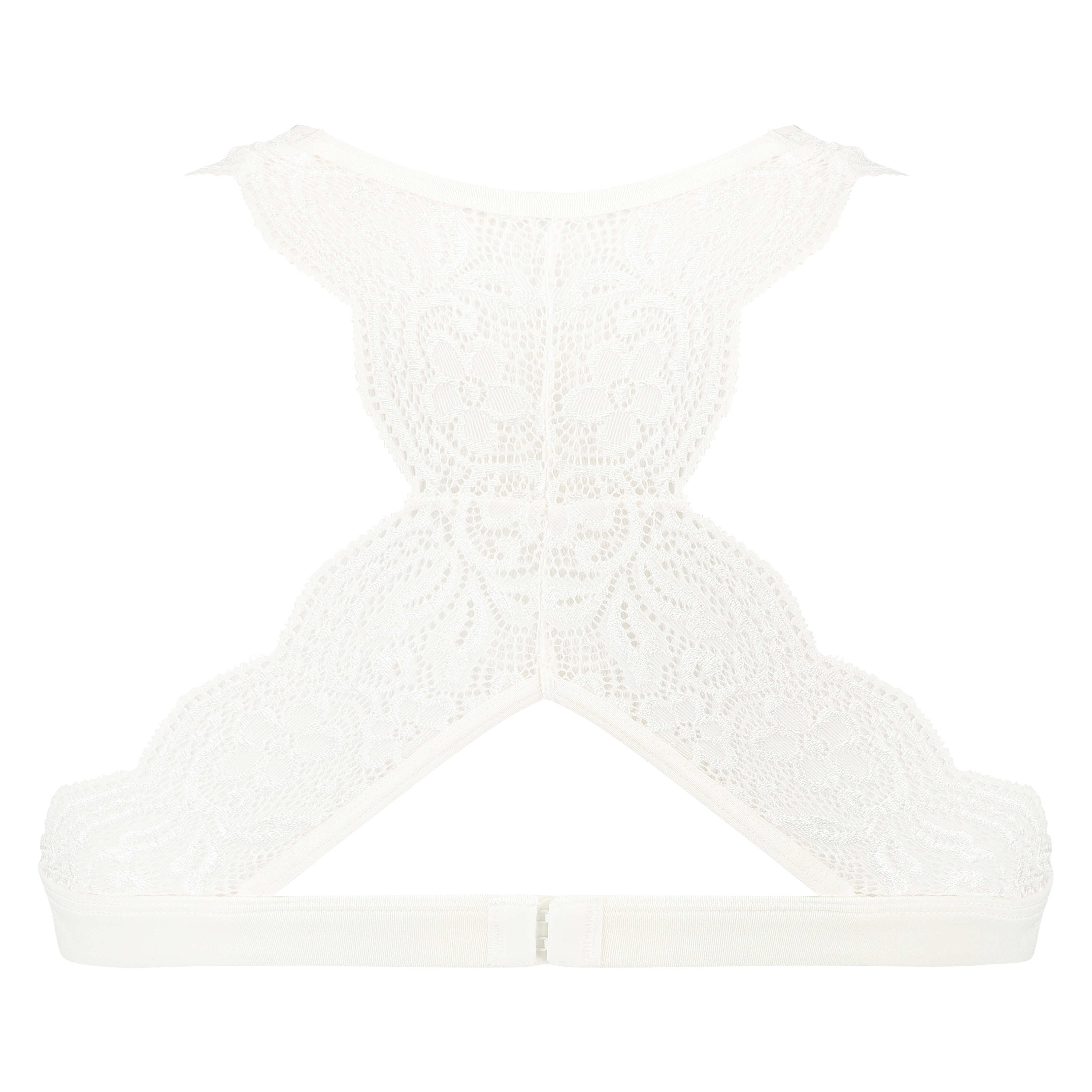 Halter racerback bralette, Biały, main