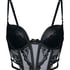 Biustonosz Usztywniany z Fiszbinami Typu Longline Ilenia, Czarny