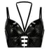 Biustonosz usztywniany z fiszbinami, typu longline Seductress, Czarny
