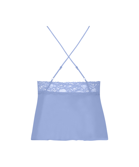 Cami Top Satin Marcela, Niebieski