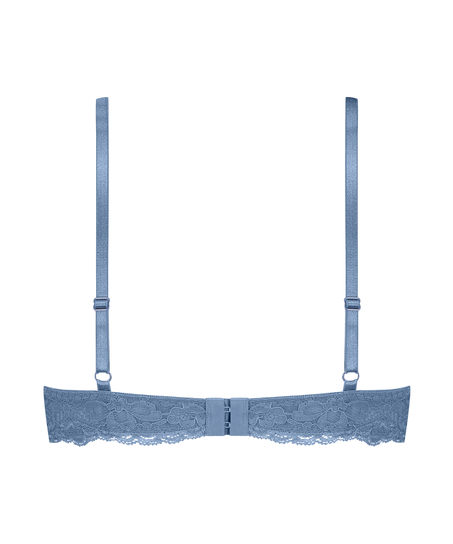 Wyściełany biustonosz push-up z fiszbinami Marine, Niebieski
