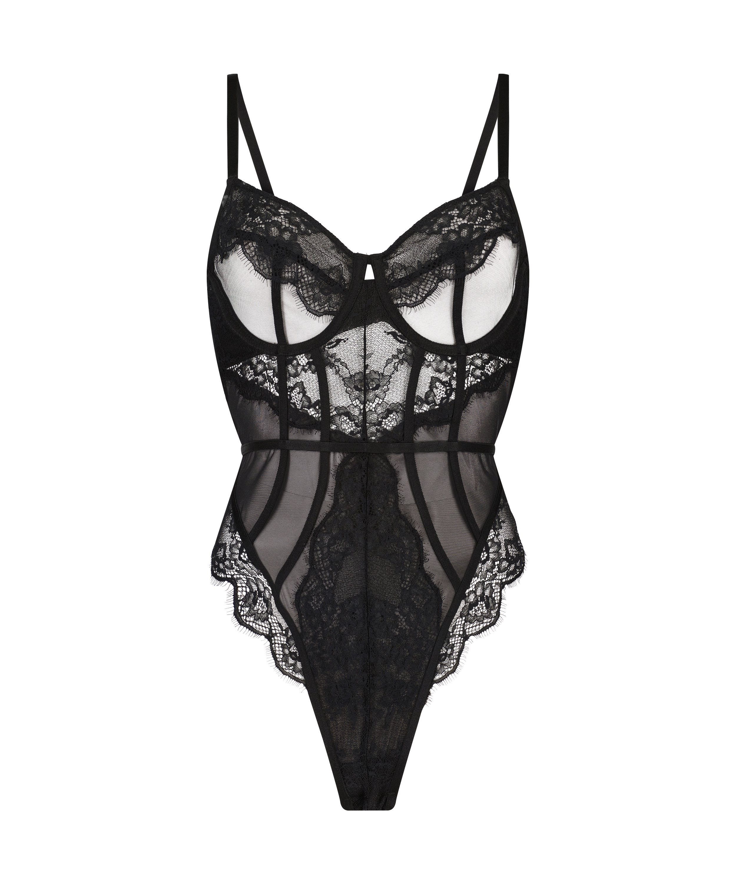 Body Brie na fiszbinach, Czarny, main