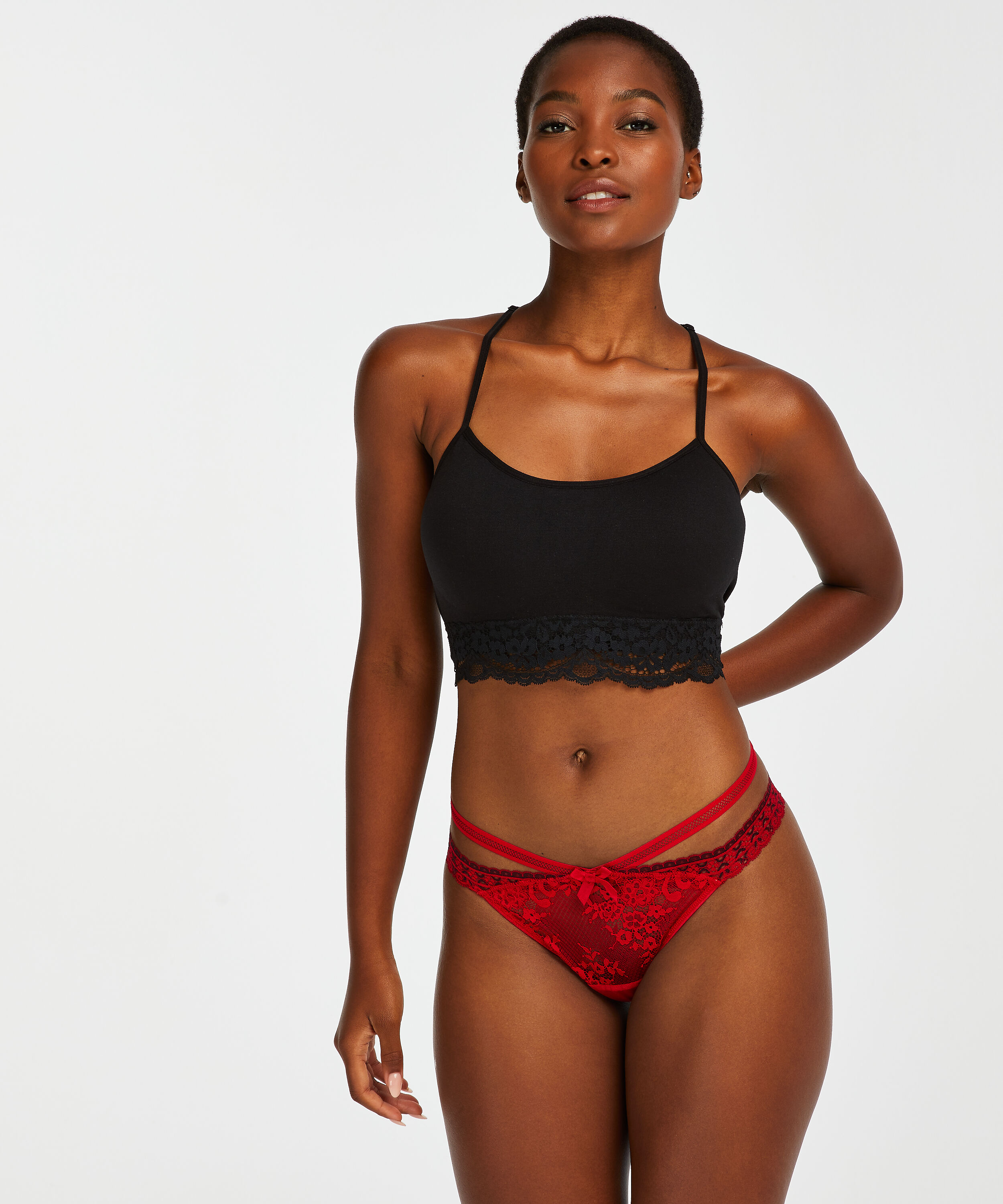 Cantaine low thong, Czerwony