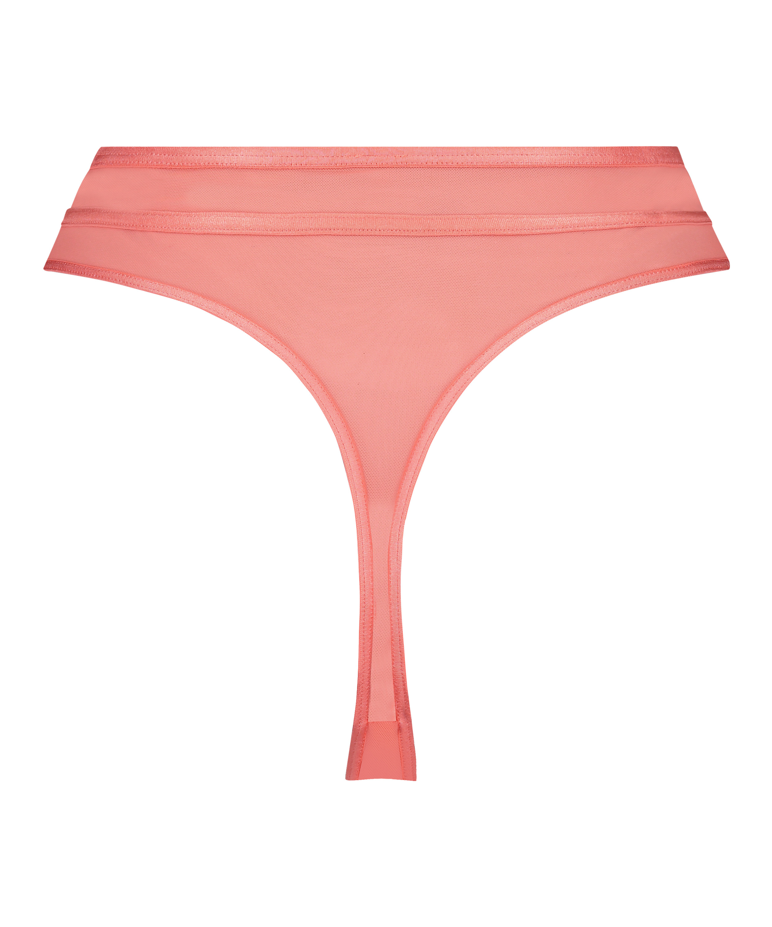 Seksowne wysoko wycięte stringi z siateczki, Pomarańczowy, main