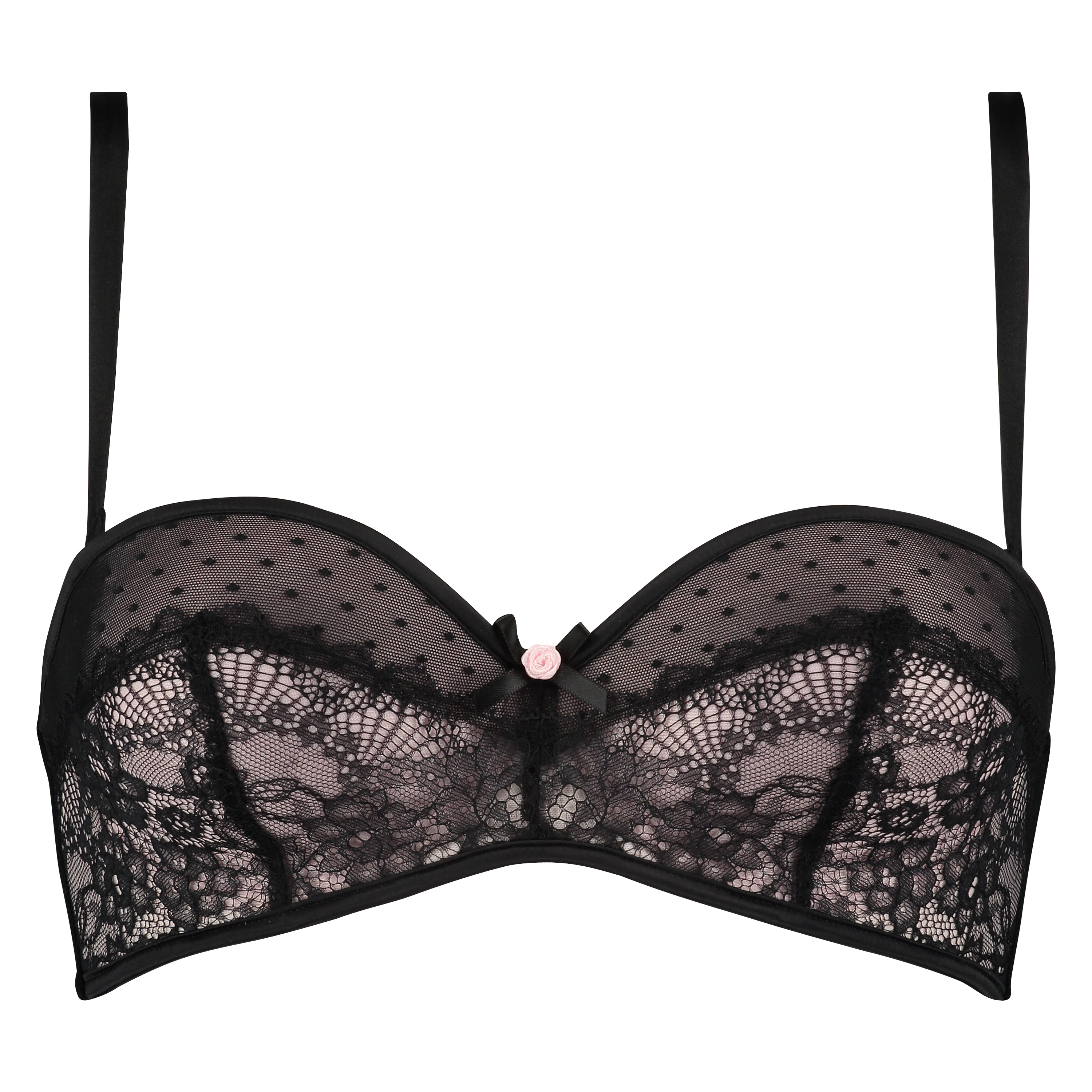 Padded strapless underwired bra Ramona, Czarny, main
