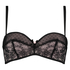 Padded strapless underwired bra Ramona, Czarny