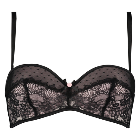 Padded strapless underwired bra Ramona, Czarny