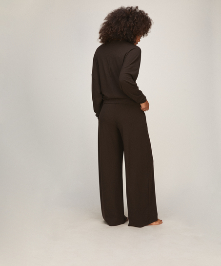 Pant Premium Rib Jersey, Brązowy