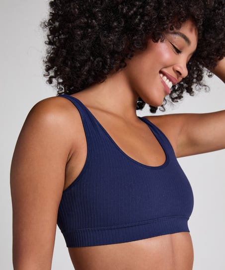 Braletka z dekoltem Dianne, Niebieski