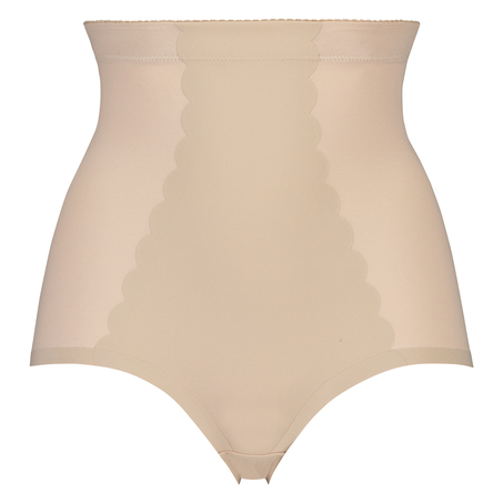 Sculpting scallop high waisted brief - Level 3, Beżowy