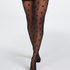 Stay-up 15 Denier Dots Fishnet, Czarny