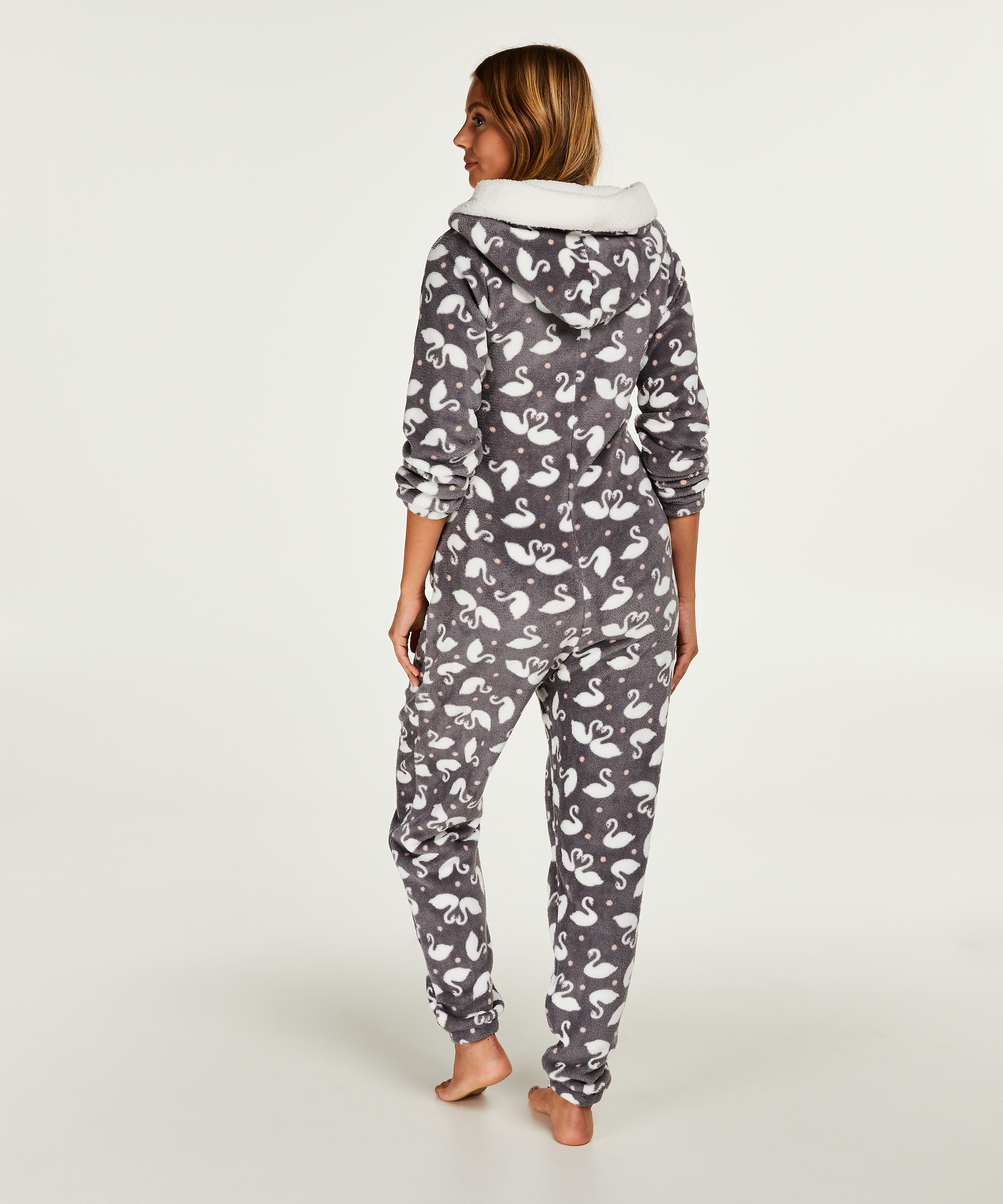 Fleece onesie, Szary, main