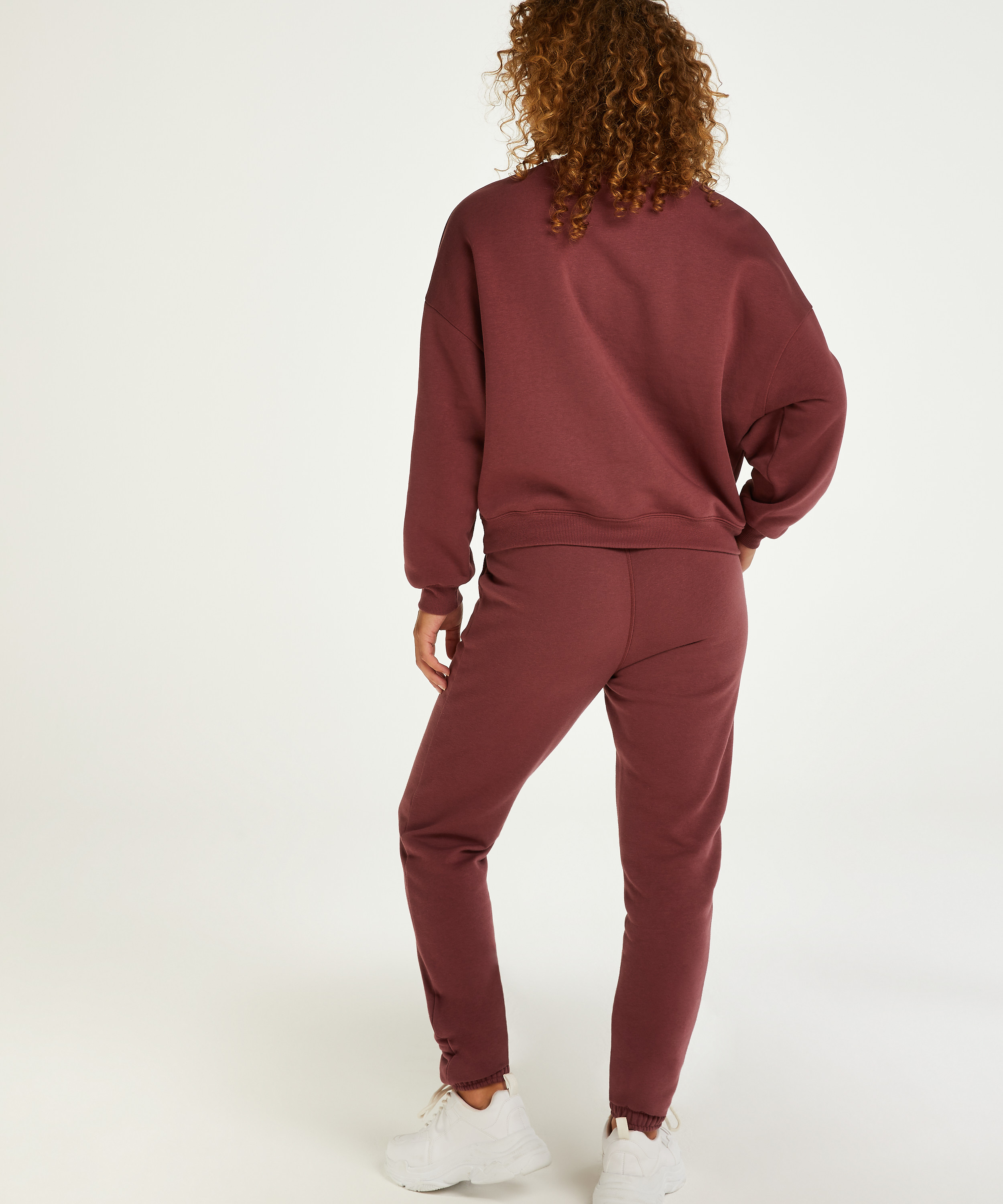 Spodnie dresowe typu boyfriend, R&oacute;żowy, main