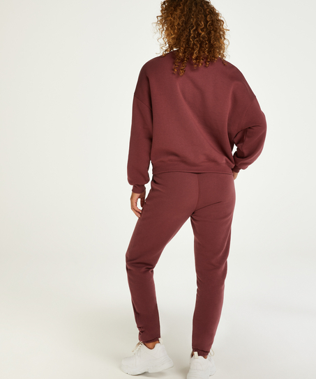 Spodnie dresowe typu boyfriend, R&oacute;żowy