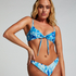 Majtki Bikini Wysoko Krojona Paraguay, Niebieski