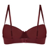 Demi Padded Underwired Bra, Czerwony