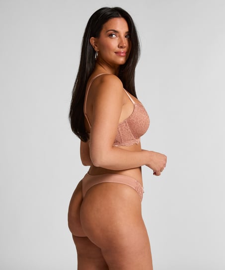 ﻿Biustonosz usztywniany z fiszbinami Marine, Brązowy