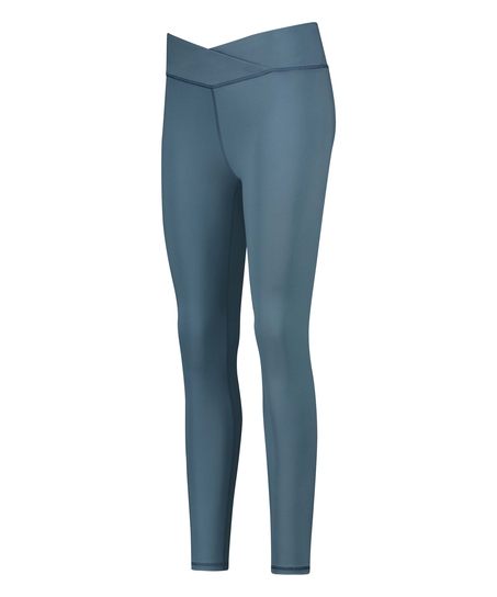 Legginsy z wysokim stanem, Niebieski