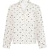 Bluza bawełniana w groszki, Biały