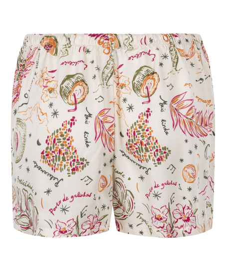 Satynowe szorty, Biały