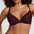 Padded Underwired Longline Bra Aveline, Fioletowy