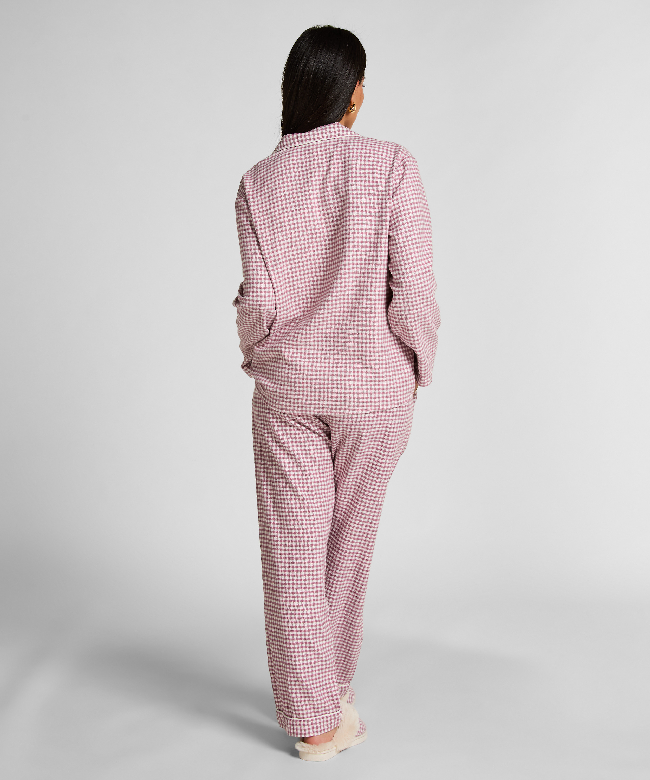 Flanelowe spodnie od piżamy, Fioletowy, main