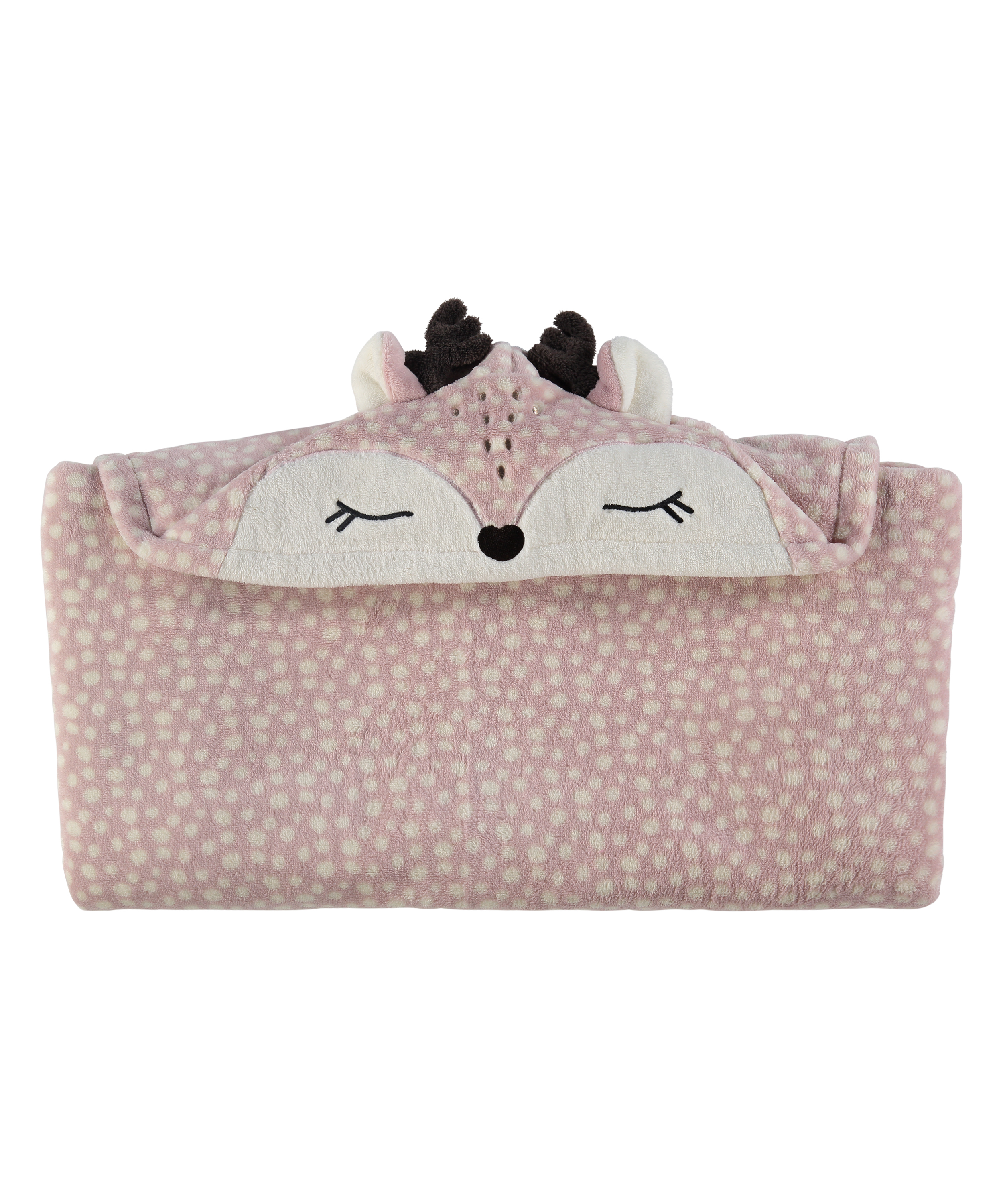 Reindeer cuddly blanket, Różowy, main