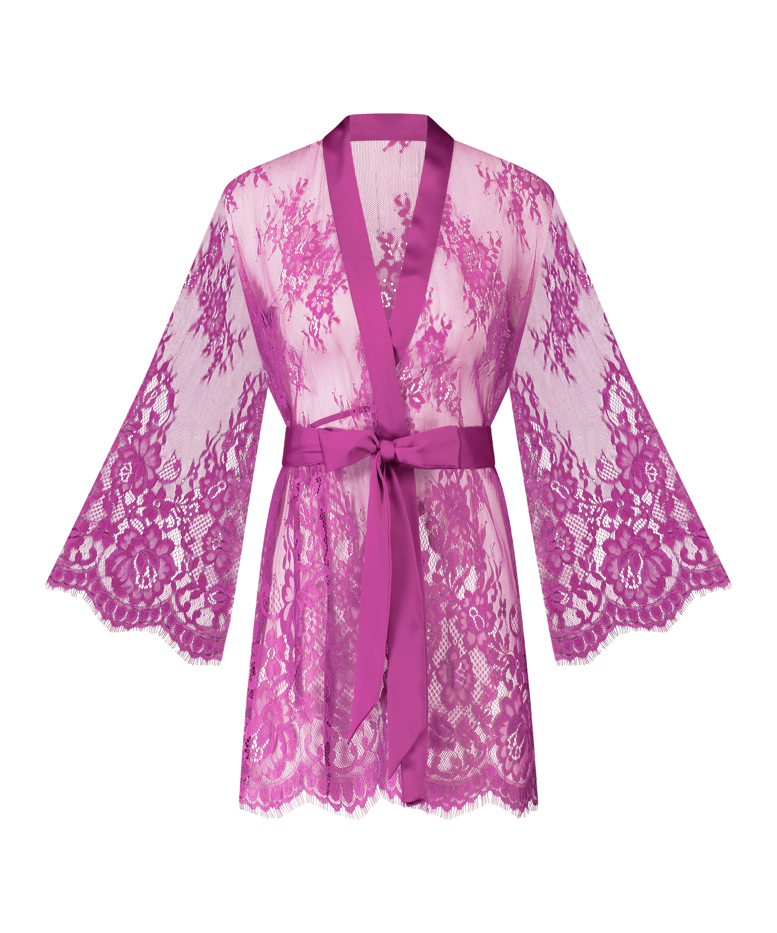 Kimono z koronką Isabelle, Fioletowy, main