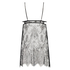 All over lace slip dress, Czarny