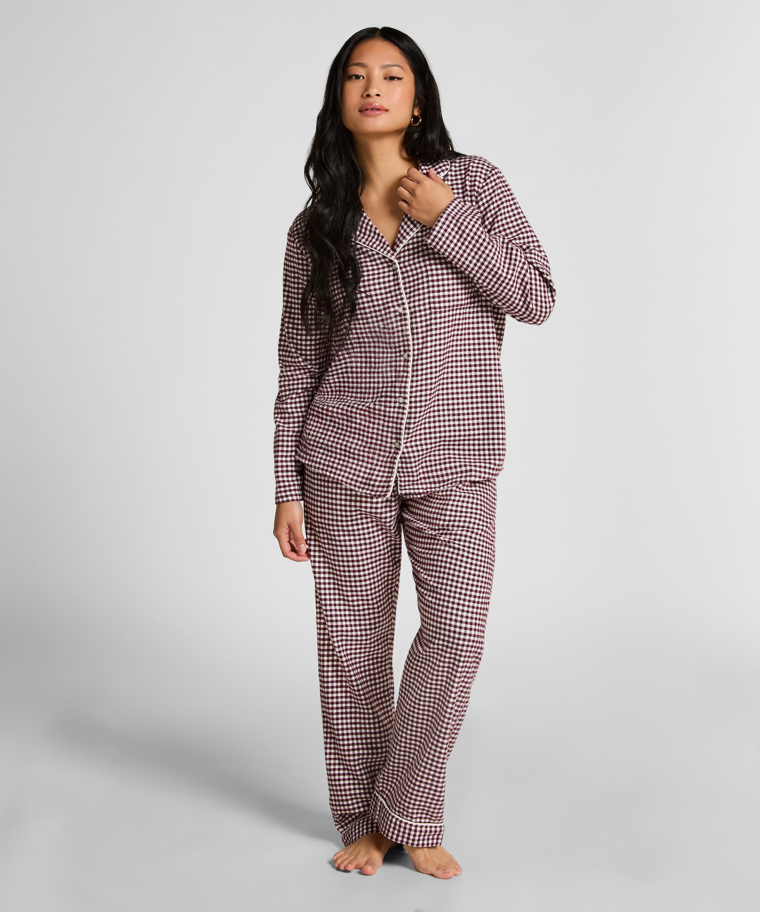 Top piżamowy Flanel Essentials, Fioletowy, main