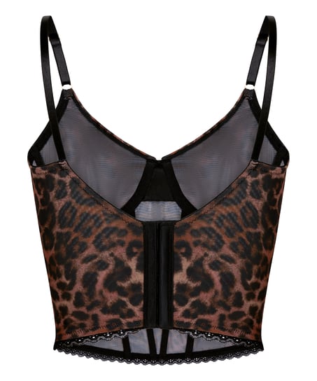 Biustonosz Ella Z Fiszbinami Bez Wkładek, Brązowy